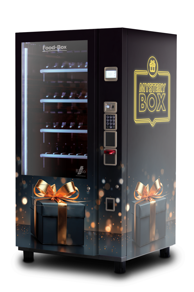 Mystery-Automat schwarz im Geschenke-Box Design